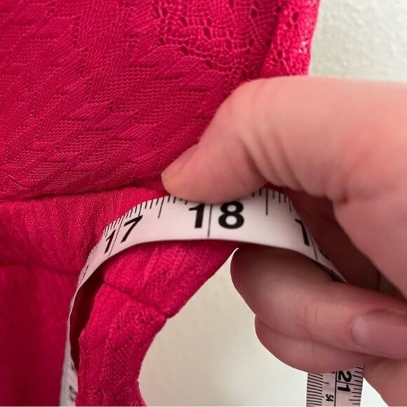 Lovers and friends Sharon hot pink cut out sleeveless jumpsuit size XL chevron - Picture 11 of 12